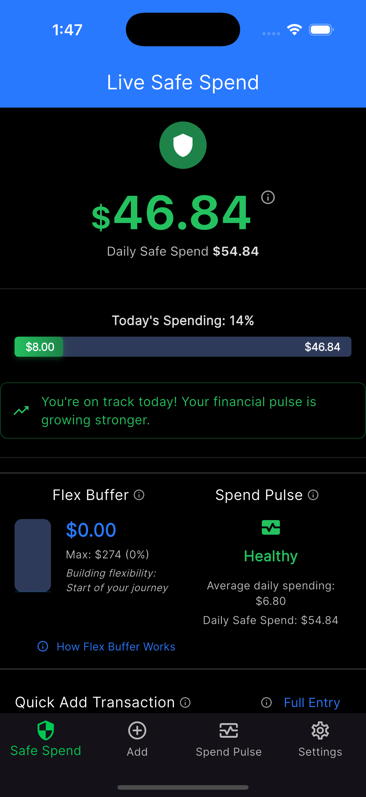 Daily Safe Spend